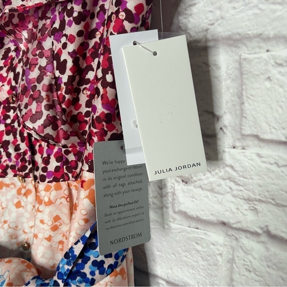 NWT Julia Jordan Short Flutter Sleeve Mixed Dot T… - image 14